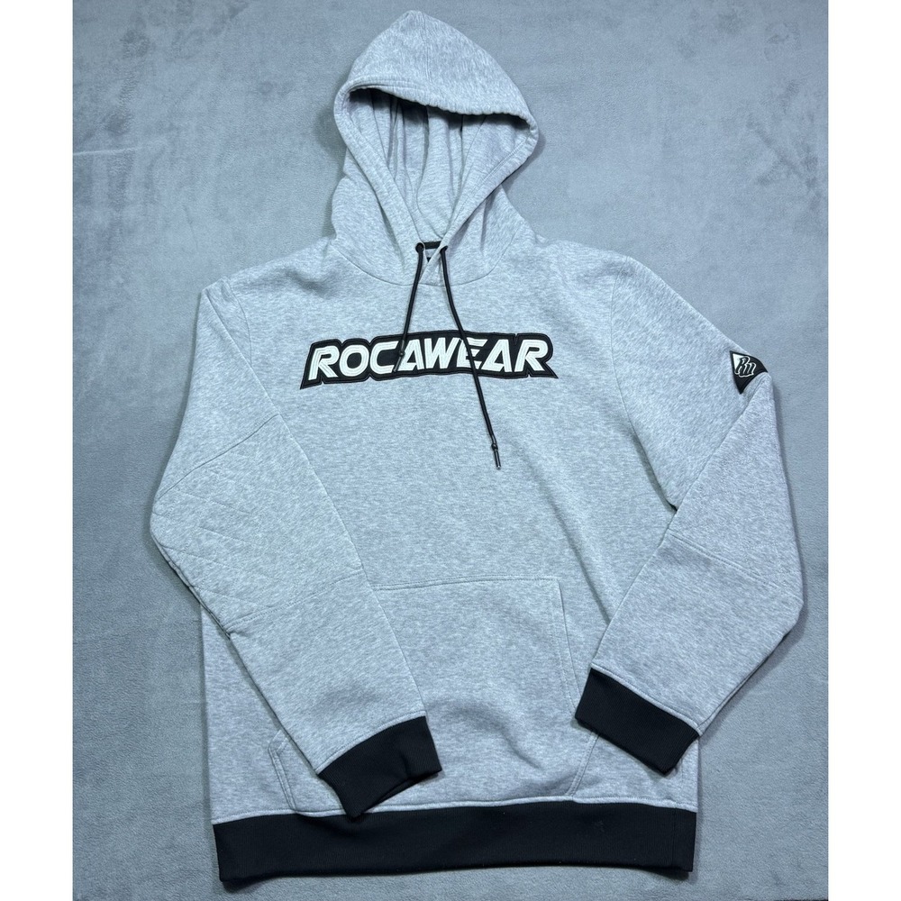 Rocawear Hoodie Mens XL Fleece Pullover Heavy Embroidered Spellout Y2K